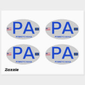 Pennsylvania* Euro Style Oval Sticker (Blatt)