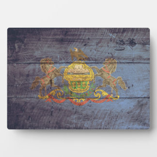 Pennsylvania-Fahne aus alten Holz; Fotoplatte