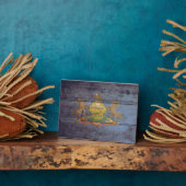 Pennsylvania-Fahne aus alten Holz; Fotoplatte (Seite)