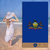 Pennsylvania Fahne & mit Monogramm / Strandtuch