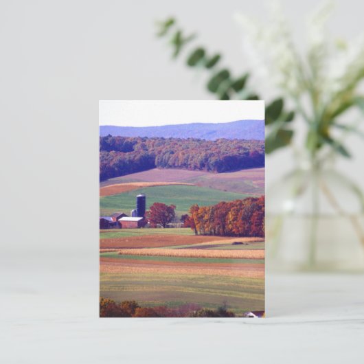 Pennsylvania Farm im Herbst Postkarte (Stehend Vorderseite)