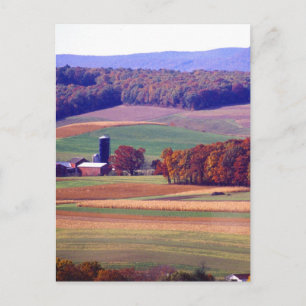 Pennsylvania Farm im Herbst Postkarte