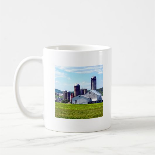 Pennsylvania-Farm mit Silos Kaffeetasse (Links)