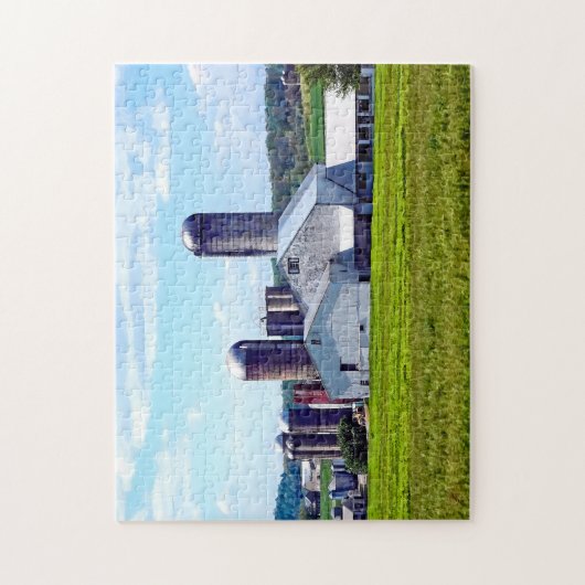 Pennsylvania-Farm mit Silos Puzzle (Vertikal)