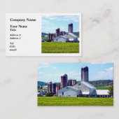 Pennsylvania-Farm mit Silos Visitenkarte (Vorne/Hinten)