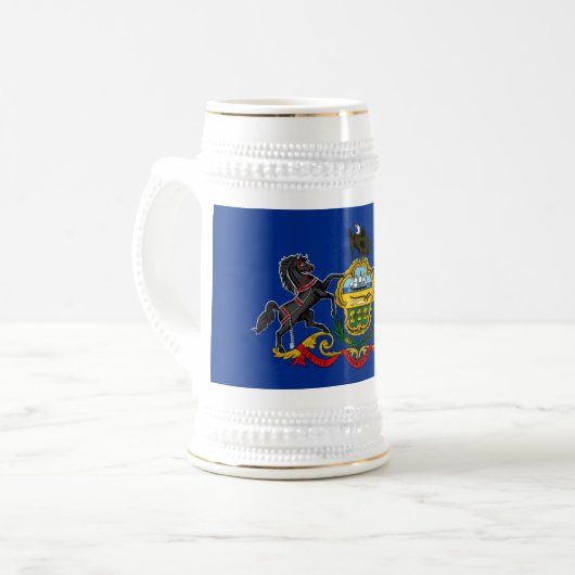 PENNSYLVANIA FLAG BIERGLAS (Vorderseite Links)