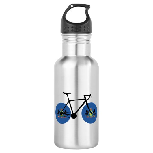 Pennsylvania Flag Cycling Edelstahlflasche (Vorderseite)