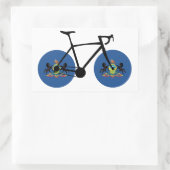 Pennsylvania Flag Cycling Rechteckiger Aufkleber (Tasche)