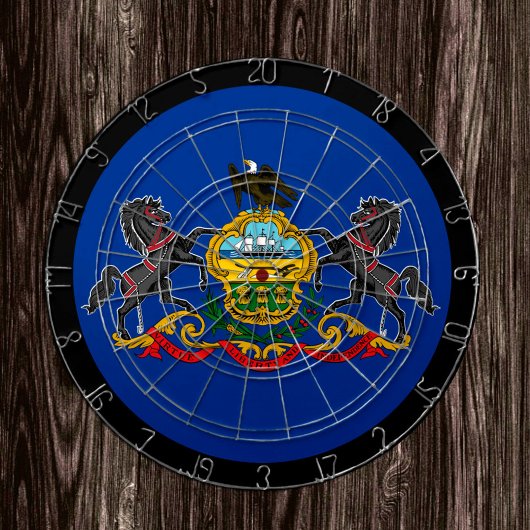 Pennsylvania Flag Dartboard & Pennsylvania / Spiel Dartscheibe