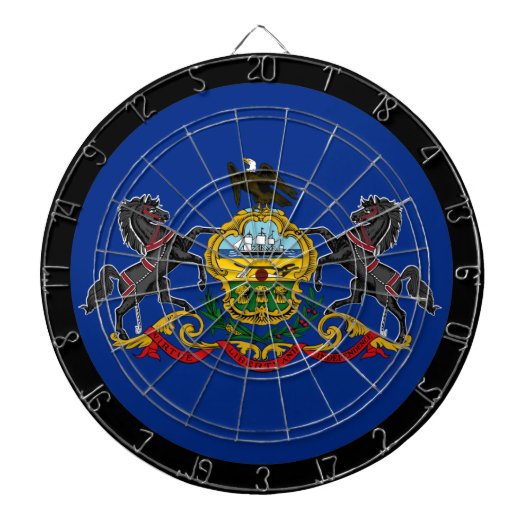 Pennsylvania Flag Dartboard & Pennsylvania / Spiel Dartscheibe (vorne)