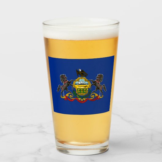 PENNSYLVANIA FLAG GLAS (Vorne (Gefüllt))