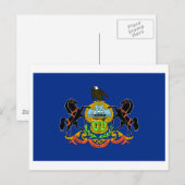 Pennsylvania FLAG International Postkarte (Vorne/Hinten)