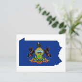 Pennsylvania Flag Karte (Stehend Vorderseite)
