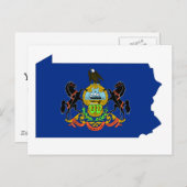 Pennsylvania Flag Karte (Vorne/Hinten)
