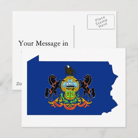 Pennsylvania Flag Karte (Vorne/Hinten)