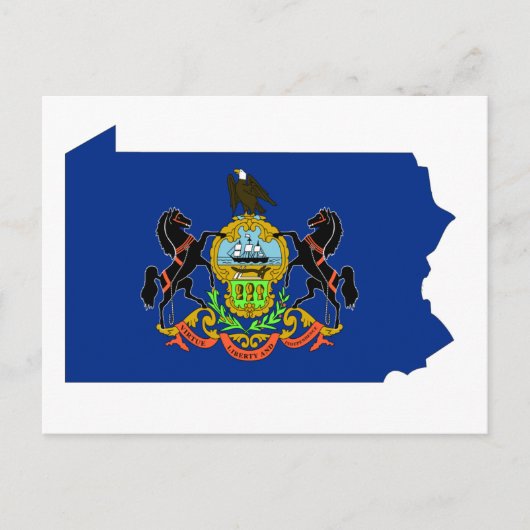 Pennsylvania Flag Karte (Vorderseite)