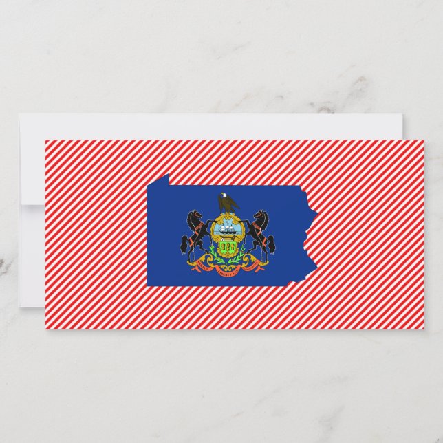 Pennsylvania Flag Karte (Vorderseite)
