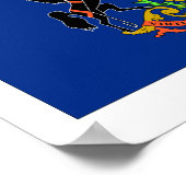 Pennsylvania Flag Karte Poster (Ecke)