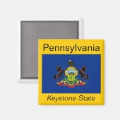 Pennsylvania Flag Magnet (Vorderseite/Rückseite)