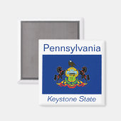 Pennsylvania Flag Magnet (Vorderseite/Rückseite)