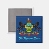 Pennsylvania Flag Magnet (Vorderseite/Rückseite)