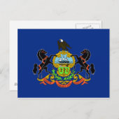 Pennsylvania Flag Postkarte (Vorne/Hinten)