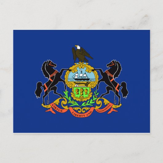 Pennsylvania Flag Postkarte (Vorderseite)