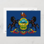 Pennsylvania Flag Postkarte (Vorne/Hinten)