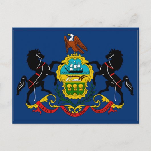 Pennsylvania Flag Postkarte (Vorderseite)