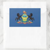 Pennsylvania Flag Rechteckiger Aufkleber (Tasche)