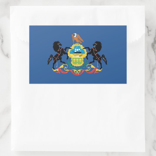 Pennsylvania Flag Rechteckiger Aufkleber (Tasche)