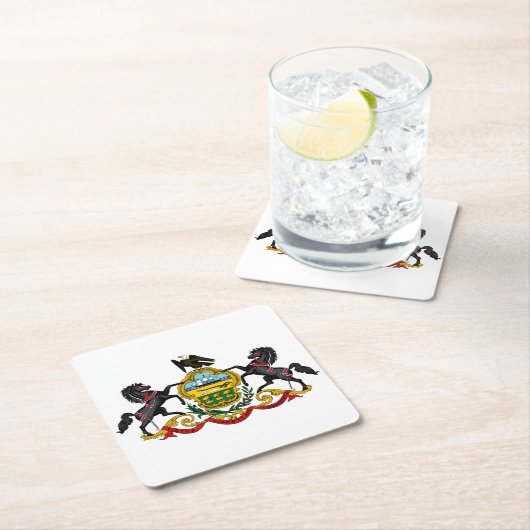 Pennsylvania flag rechteckiger pappuntersetzer (Vor Ort)