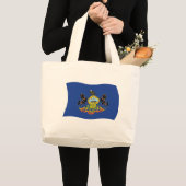 Pennsylvania Flag Tote Bag Jumbo Stoffbeutel (Vorderseite (Produkt))