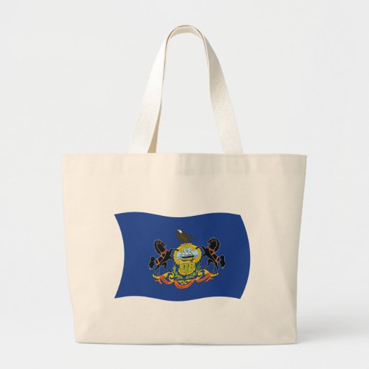 Pennsylvania Flag Tote Bag Jumbo Stoffbeutel (Vorne)