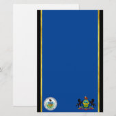 Pennsylvania-Flagge Briefpapier (Vorne/Hinten)