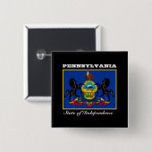 Pennsylvania-Flagge Button (Vorne & Hinten)
