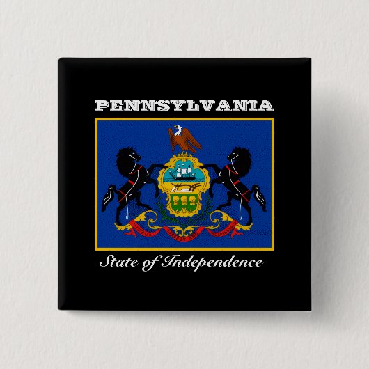Pennsylvania-Flagge Button (Vorderseite)