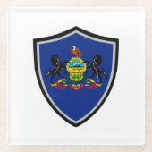 Pennsylvania-Flagge Glasuntersetzer (Vorderseite)