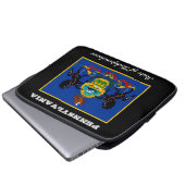 Pennsylvania-Flagge Laptopschutzhülle (Vorne Knopf)