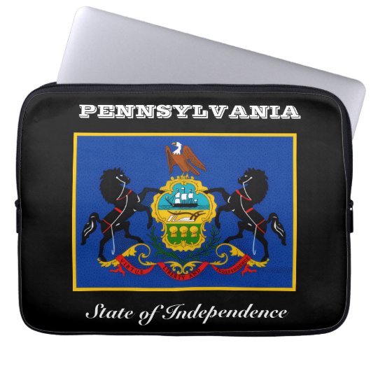 Pennsylvania-Flagge Laptopschutzhülle (Vorderseite)