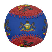 Pennsylvania-Flagge, Monogramm/Baseball-Bälle Baseball (Rückseite)
