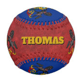 Pennsylvania-Flagge, Monogramm/Baseball-Bälle Baseball (Vorderseite)