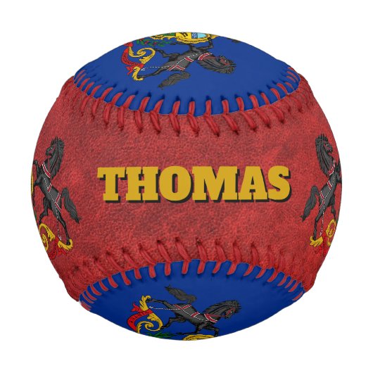 Pennsylvania-Flagge, Monogramm/Baseball-Bälle Baseball (Vorderseite)