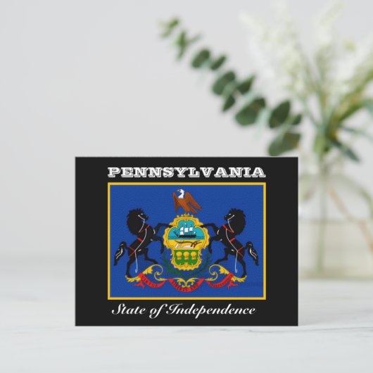 Pennsylvania-Flagge Postkarte (Stehend Vorderseite)