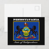 Pennsylvania-Flagge Postkarte (Vorne/Hinten)