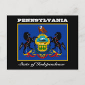 Pennsylvania-Flagge Postkarte (Vorderseite)