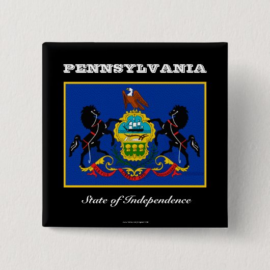 Pennsylvania-Flagge und Slogan Button (Vorderseite)