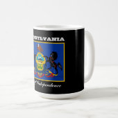 Pennsylvania-Flagge und Slogan Kaffeetasse (VorderseiteRechts)