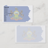 Pennsylvania-Flaggen-Karte Visitenkarte (Vorne/Hinten)