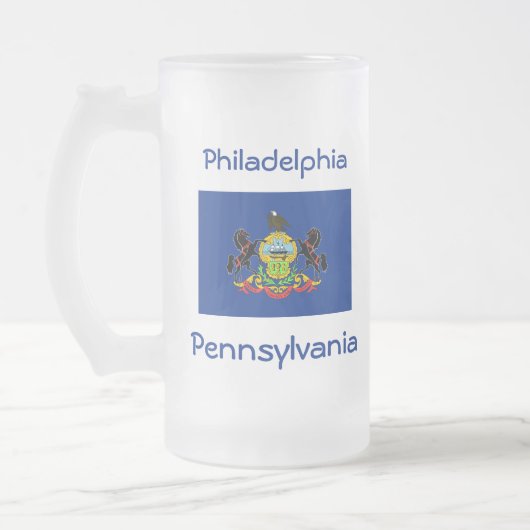 Pennsylvania Flaggenplan Stadt Tasse (Links)